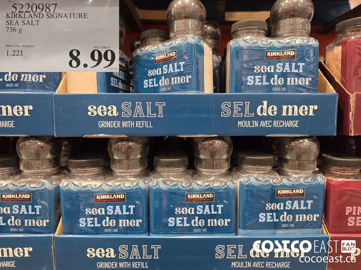 5220987 KIRKLAND SIGNATURE SEA SALT 737 G $8.99