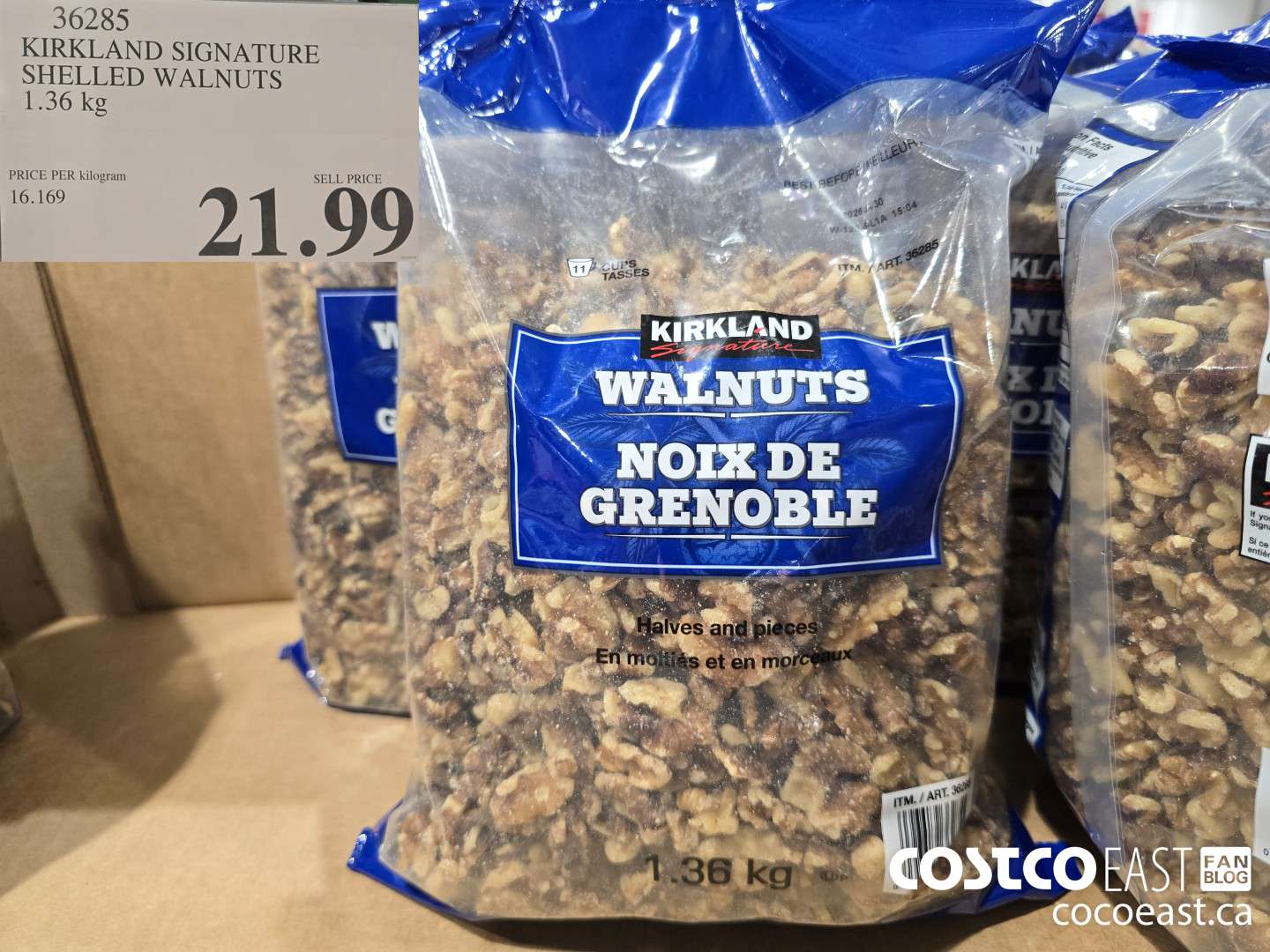 36285 KIRKLAND SIGNATURE SHELLED WALNUTS 1.36 KG $21.99