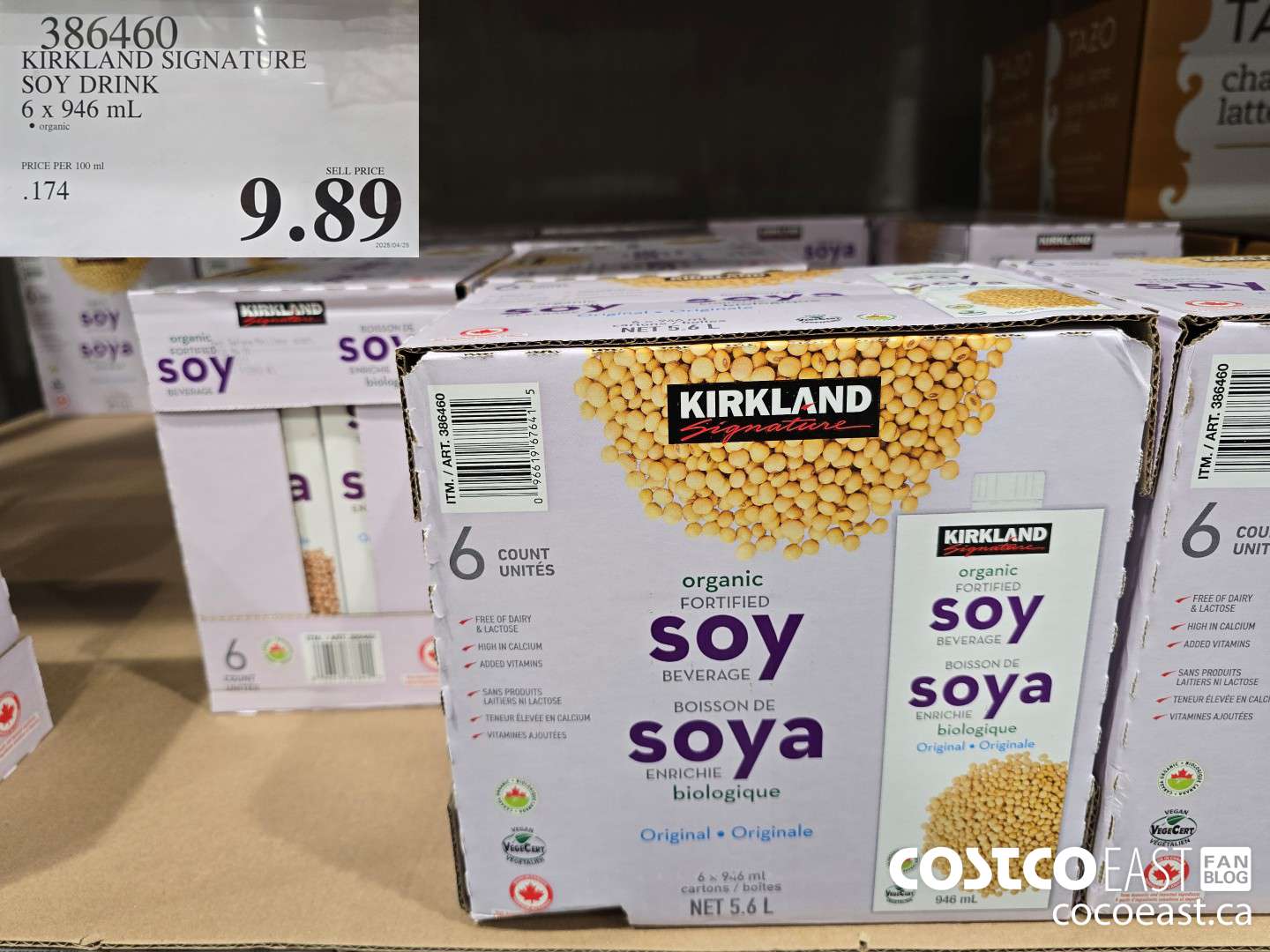 386460 KIRKLAND SIGNATURE SOY DRINK 6 X 946 ML $9.89