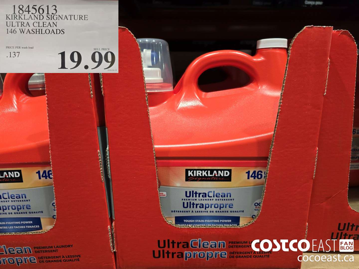 1845613 KIRKLAND SIGNATURE ULTRA CLEAN 146 WASHLOADS $19.99