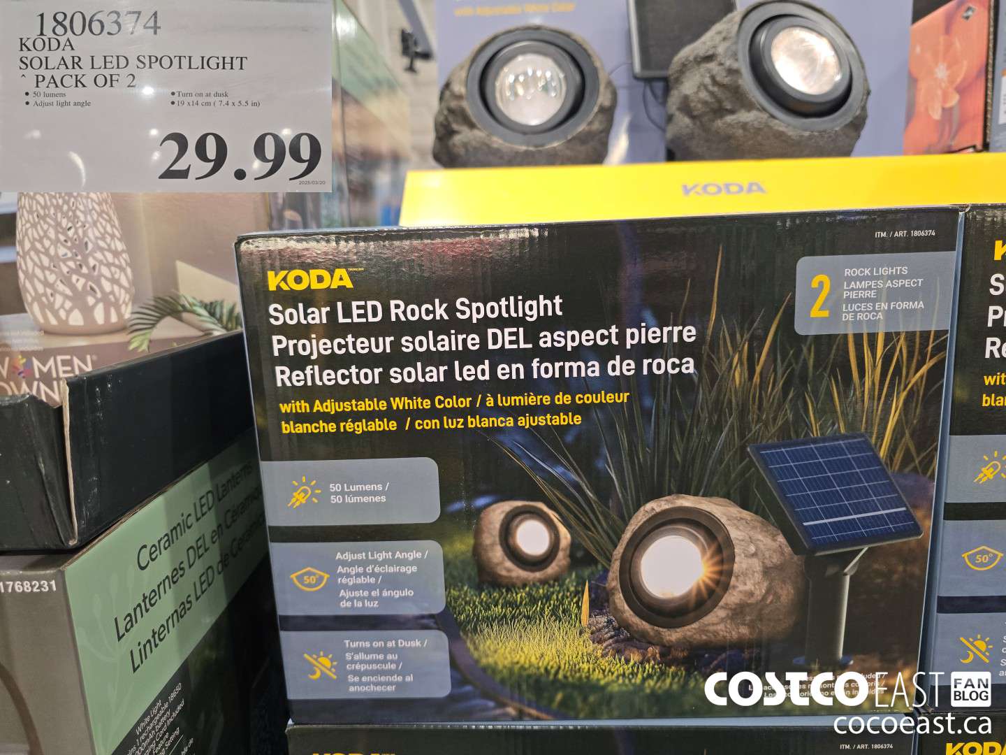 1806374 KODA SOLAR LED SPOTLIGHT PACK OF 2 $29.99