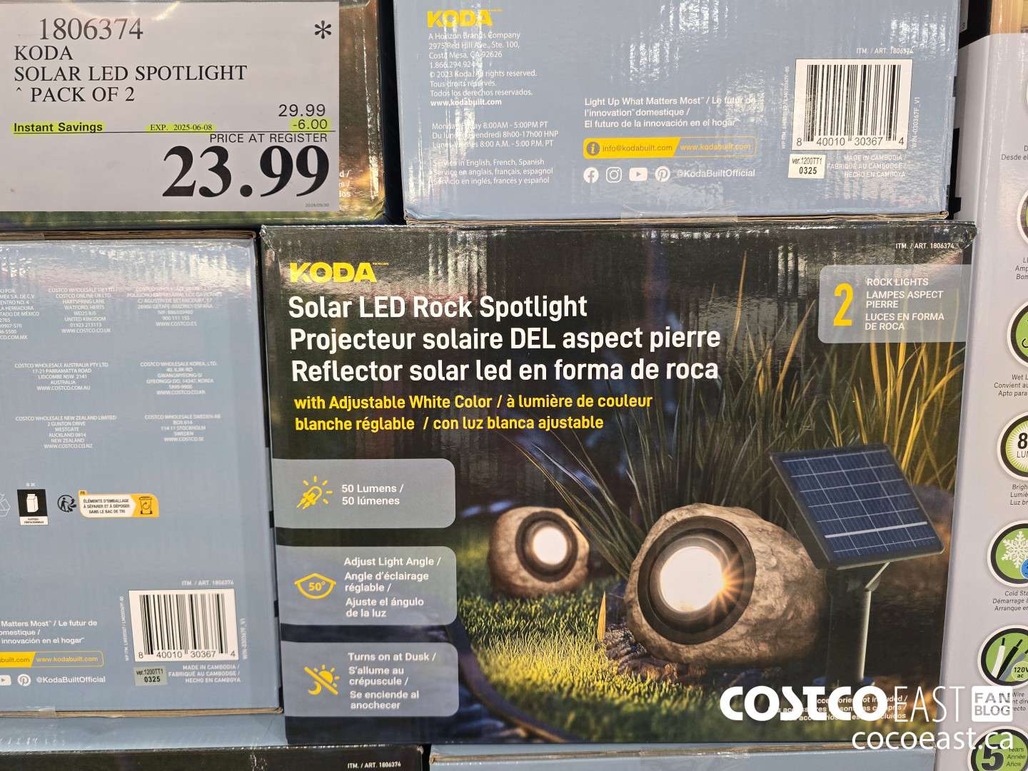 1806374 KODA SOLAR LED SPOTLIGHT PACK OF 2 ($6.00 INSTANT SAVINGS EXPIRES ON 2025-06-08) $23.99