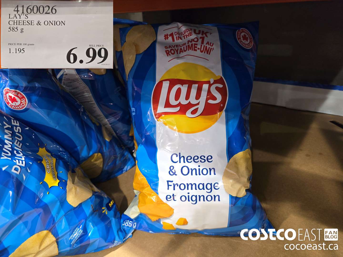 4160026 LAY'S CHEESE & ONION 585 g $6.99