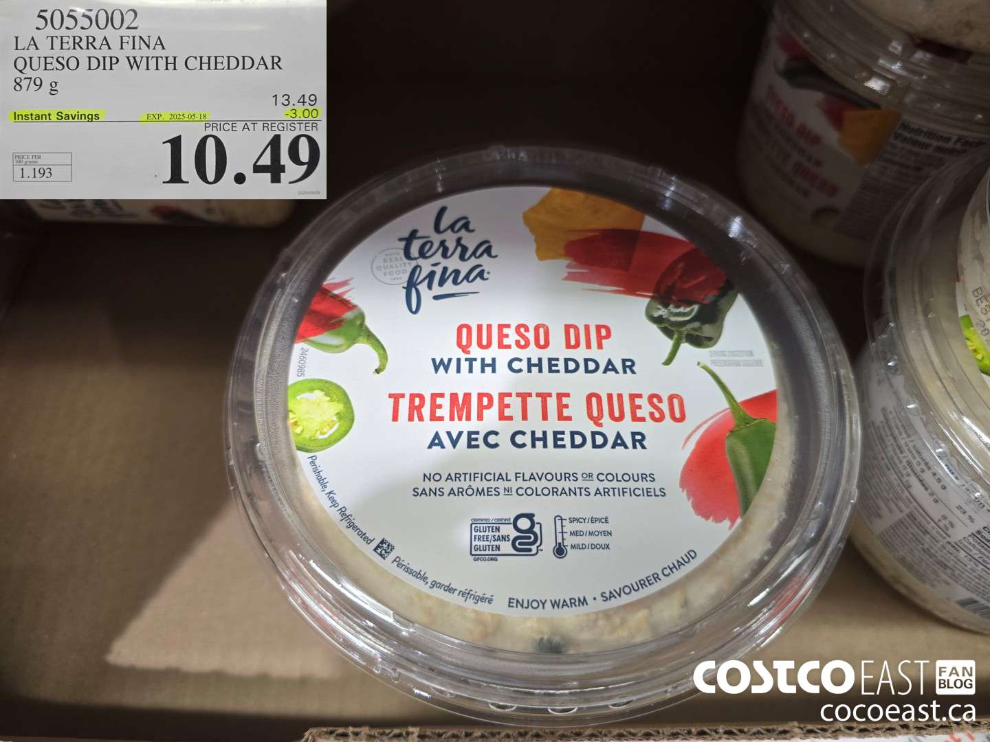 5055002 LA TERRA FINA QUESO DIP WITH CHEDDAR 879 G ($3.00 INSTANT SAVINGS EXPIRES ON 2025-05-18) $10.49