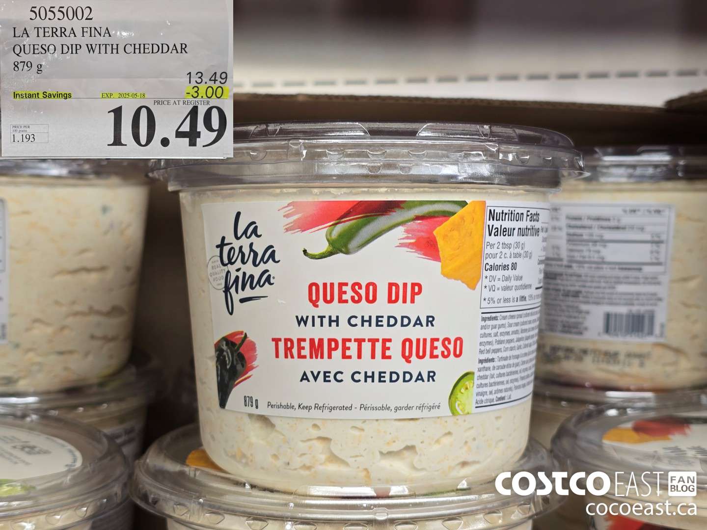 5055002 LA TERRA FINA QUESO DIP WITH CHEDDAR 879 G ($3.00 INSTANT SAVINGS EXPIRES ON 2025-05-18) $10.49