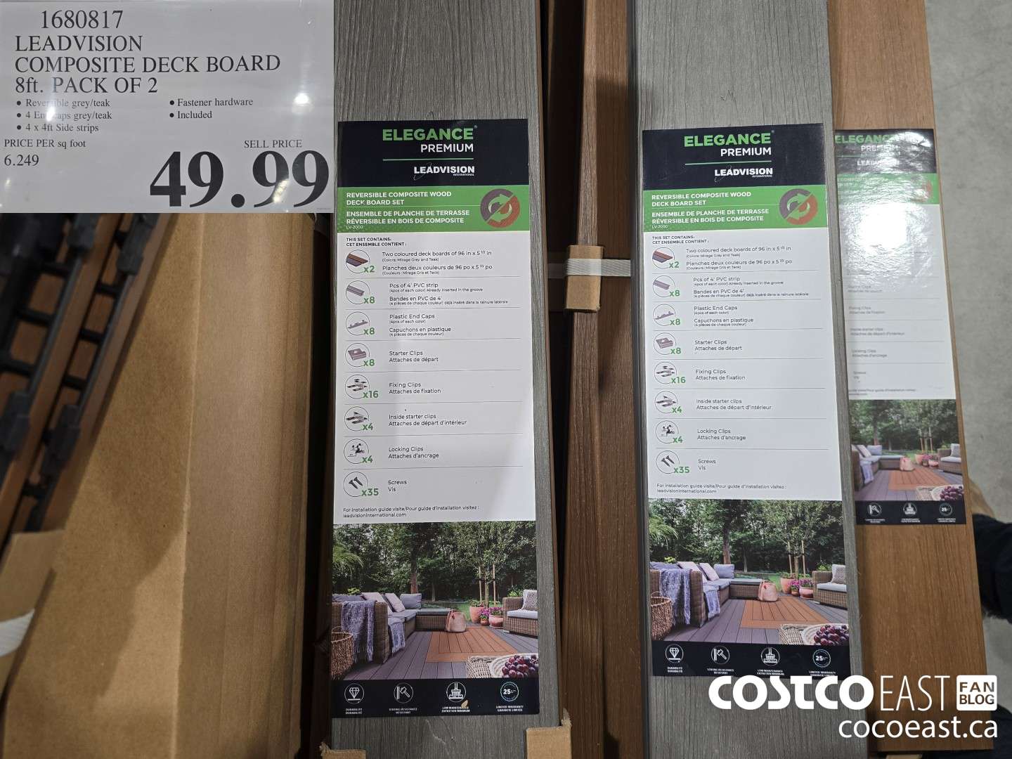 1680817 LEADVISION COMPOSITE DECK BOARD 8ft. PACK OF 2 $49.99