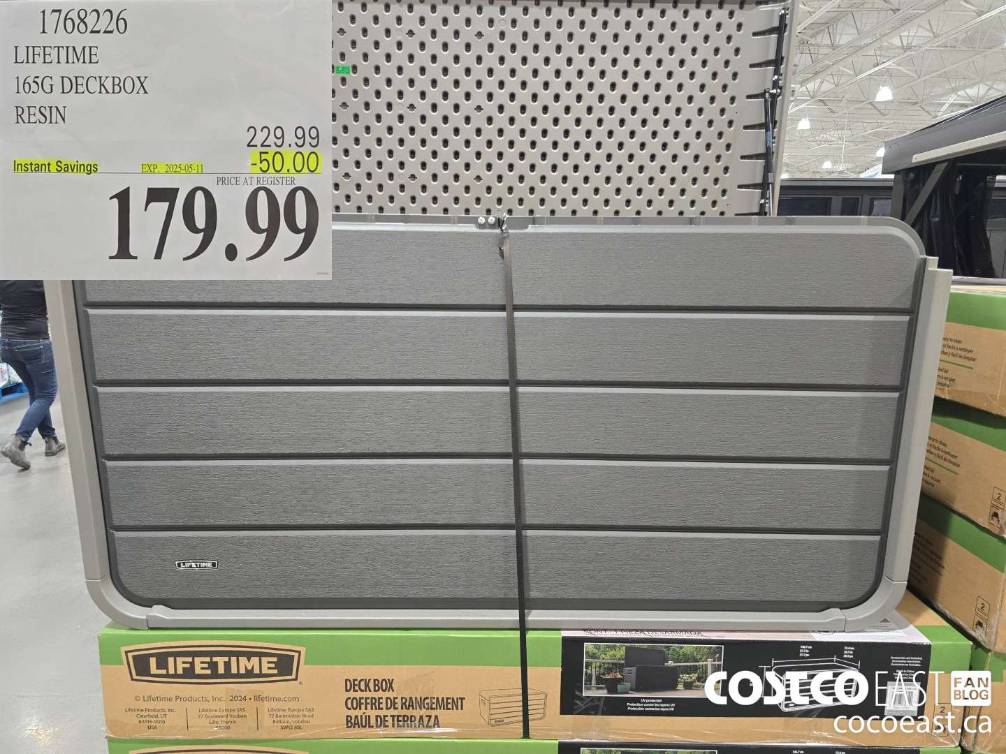 1768226 LIFETIME 165G DECKBOX RESIN ($50.00 INSTANT SAVINGS EXPIRES ON 2025-05-11) $179.99