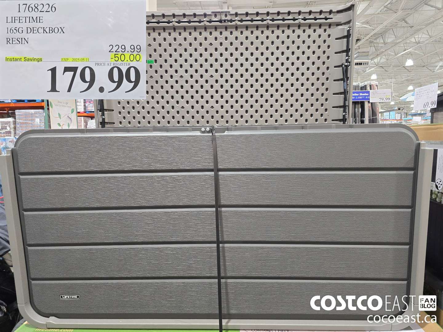 1768226 LIFETIME 165G DECKBOX RESIN ($50.00 INSTANT SAVINGS EXPIRES ON 2025-05-11) $179.99