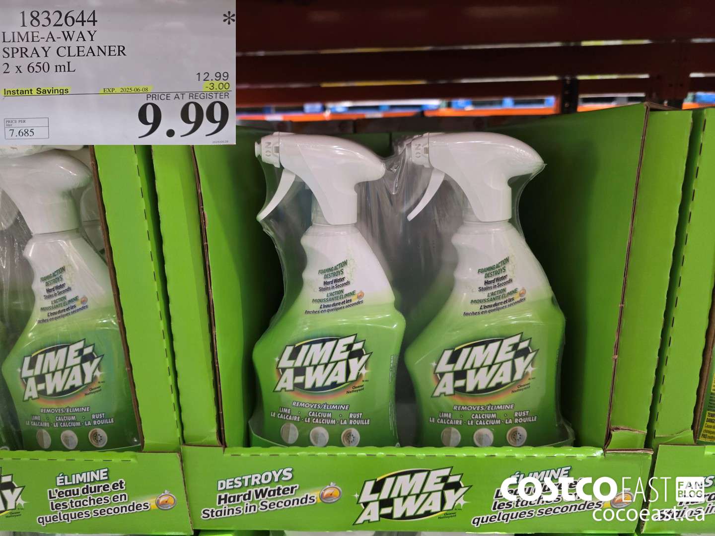 1832644 LIME-A-WAY SPRAY CLEANER 2 x 650 mL ($3.00 INSTANT SAVINGS EXPIRES ON 2025-06-08) $9.99