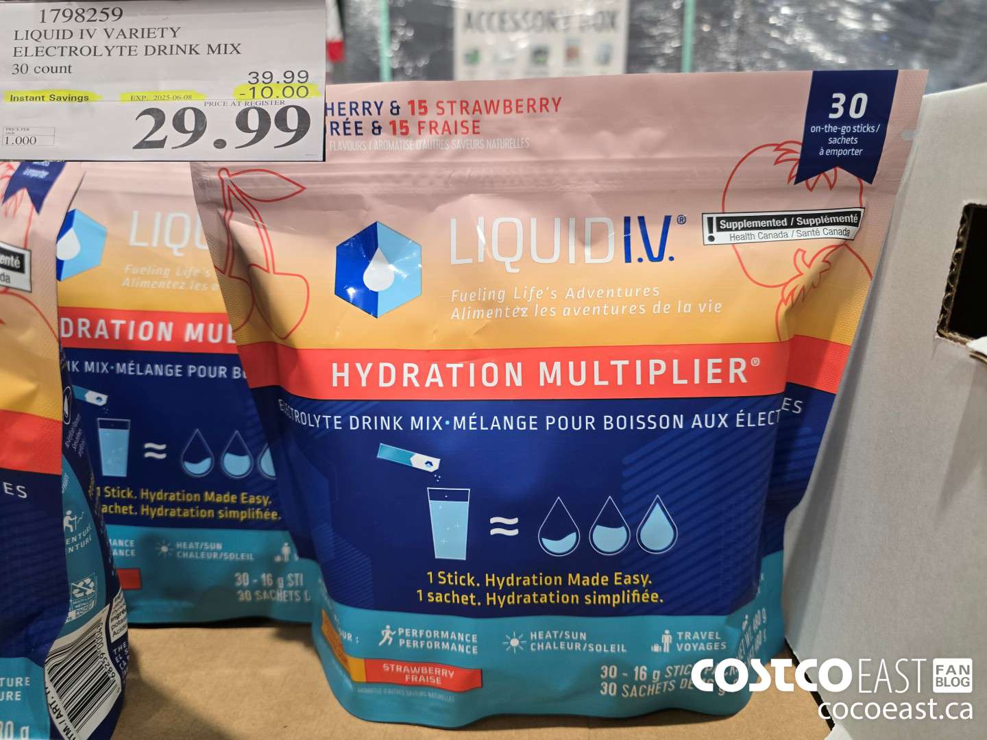 1798259 LIQUID IV VARIETY ELECTROLYTE DRINK MIX 30 count ($10.00 INSTANT SAVINGS EXPIRES ON 2025-06-08) $29.99