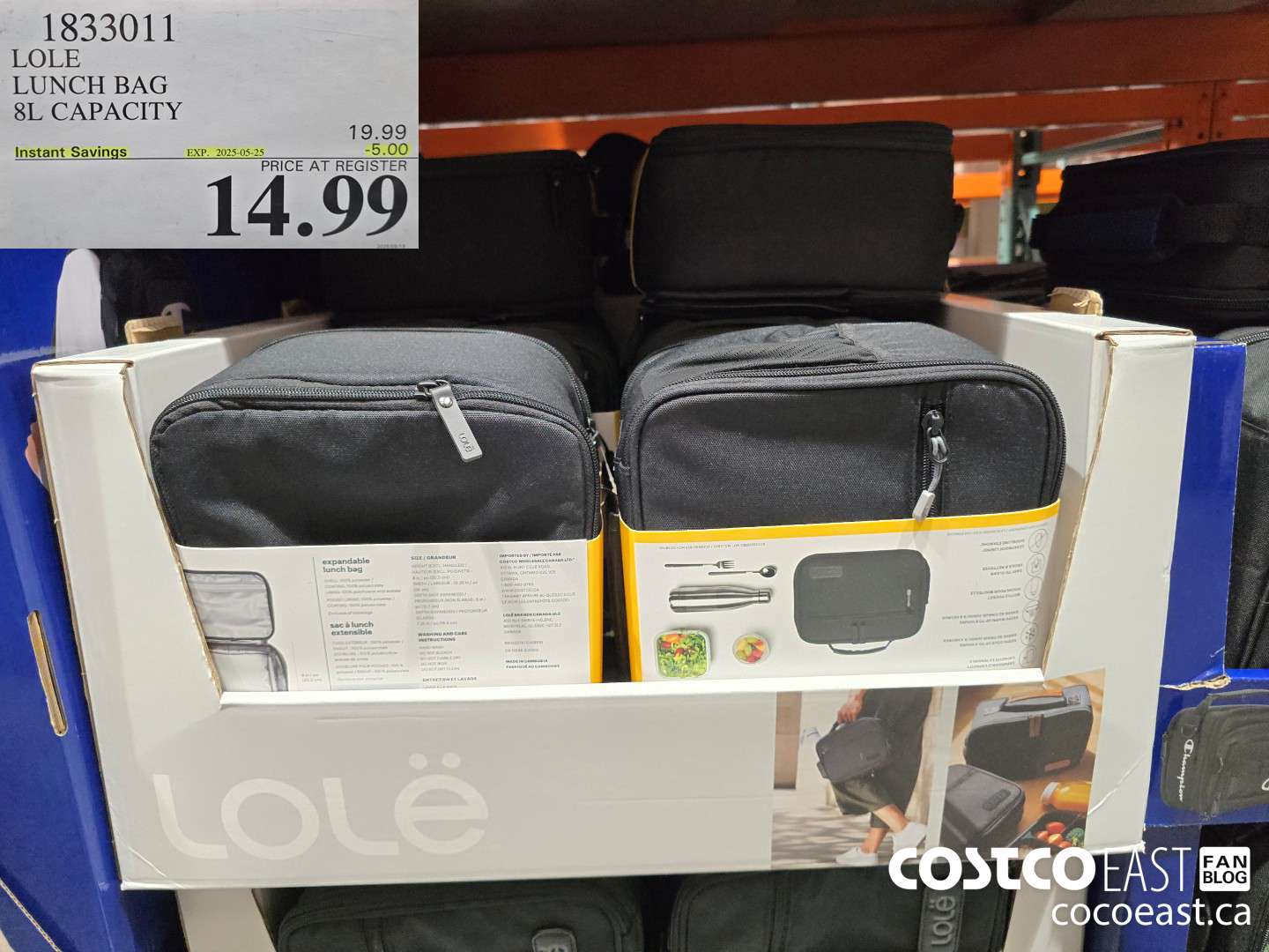 1833011 LOLE LUNCH BAG 8L CAPACITY ($5.00 INSTANT SAVINGS EXPIRES ON 2025-05-25) $14.99