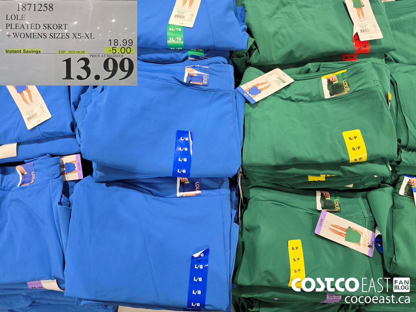 1871258 LOLE PLEATED SKORT +WOMENS SIZES XS-XL ($5.00 INSTANT SAVINGS EXPIRES ON 2025-06-08) $13.99