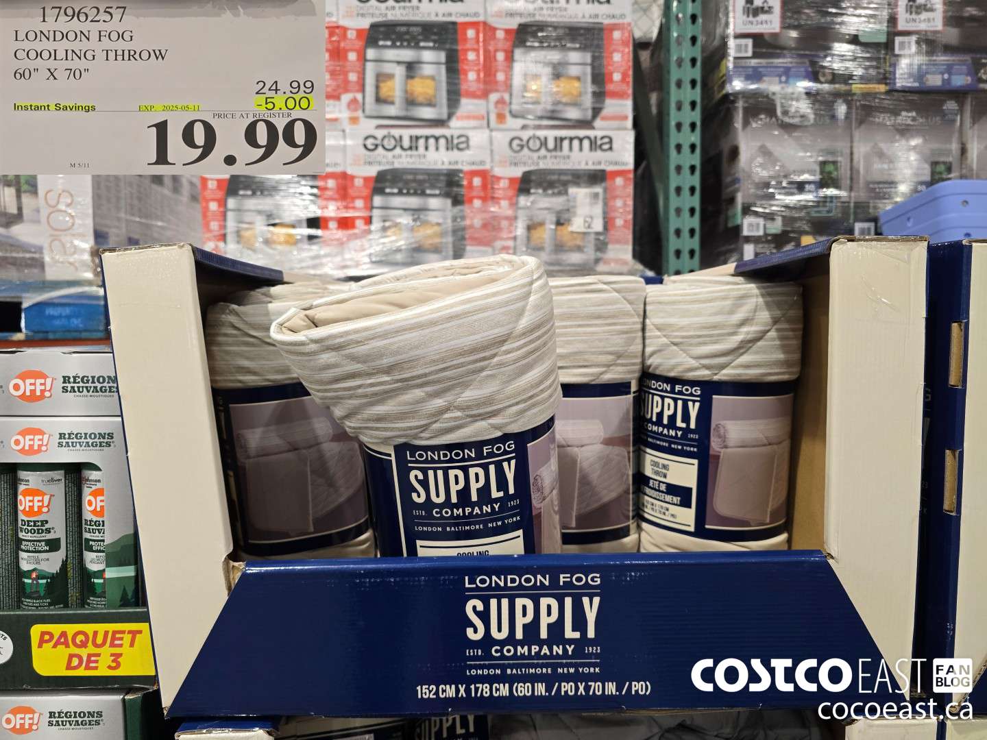 1796257 LONDON FOG COOLING THROW 60