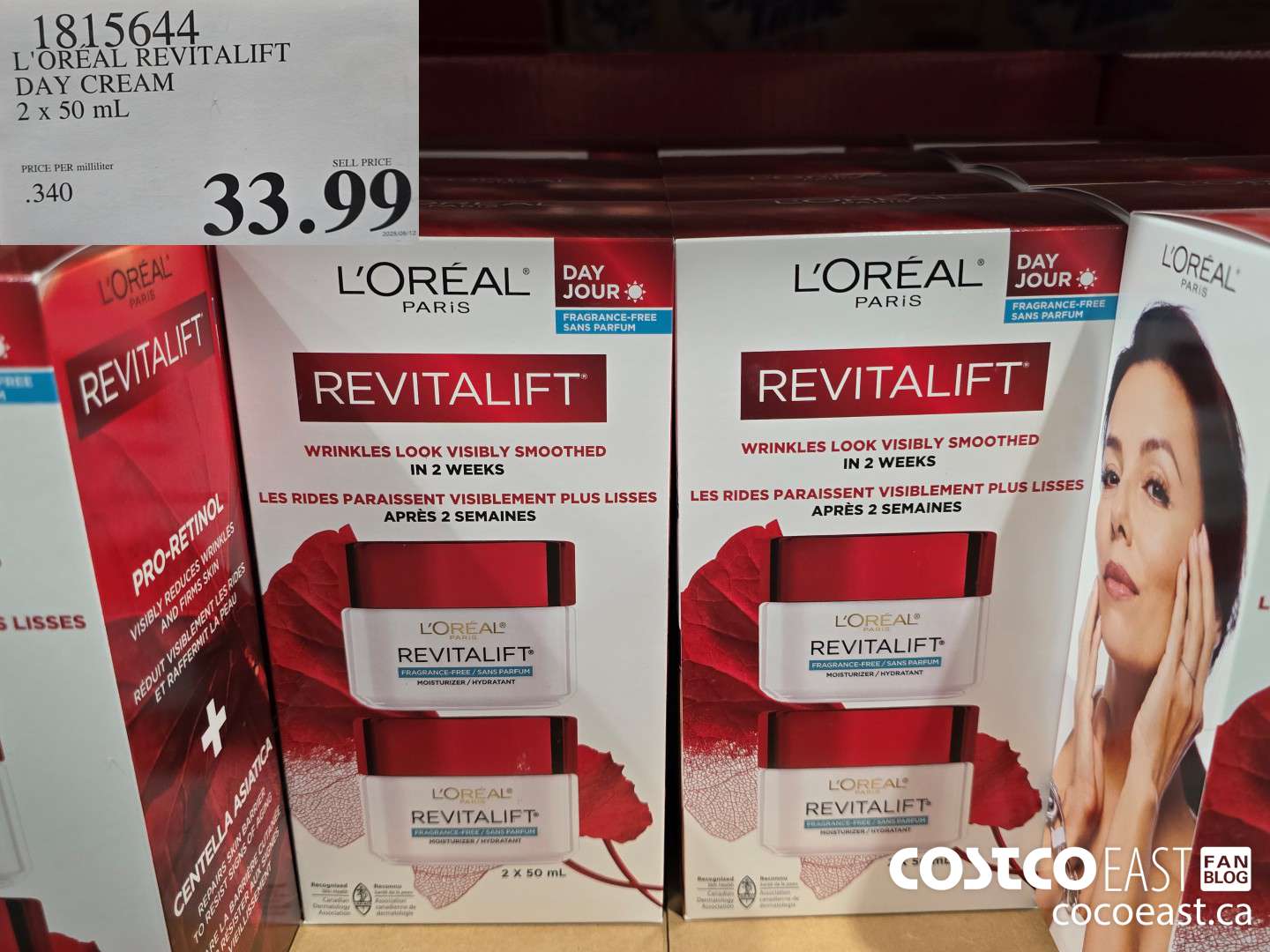 1815644 L'OREAL REVITALIFT DAY CREAM 2x50 mL $33.99