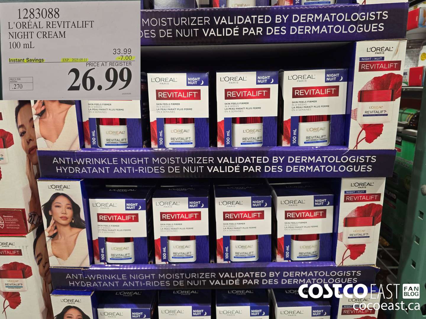 1283088 L'OREAL REVITALIFT NIGHT CREAM 100 mL ($7.00 INSTANT SAVINGS EXPIRES ON 2025-05-11) $26.99