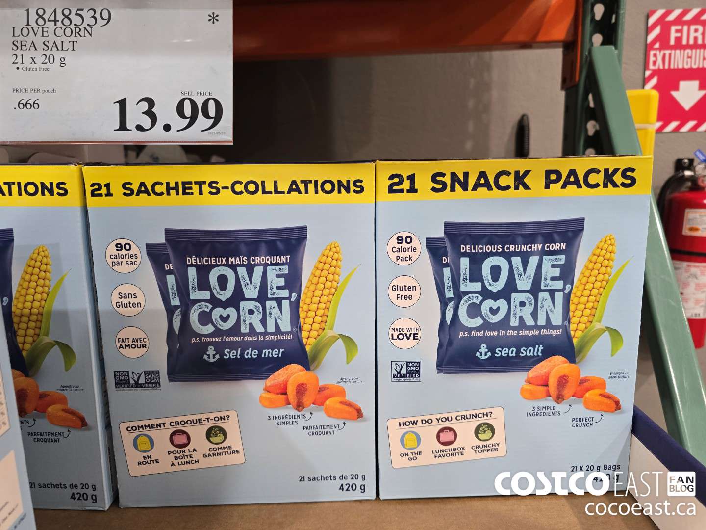 1848539 LOVE CORN SEA SALT 21 x 20 g $13.99