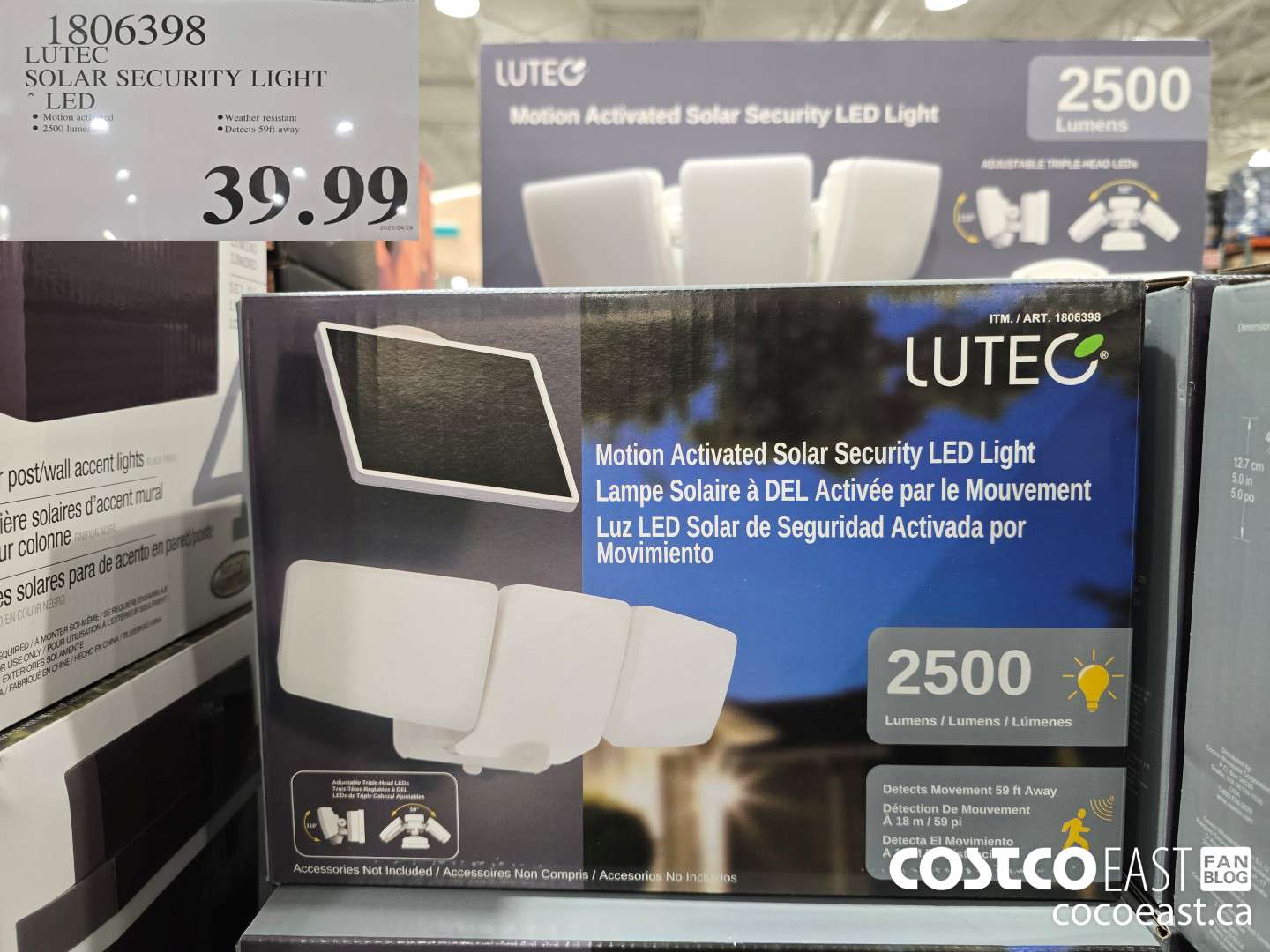 1806398 LUTEC SOLAR SECURITY LIGHT LED $39.99