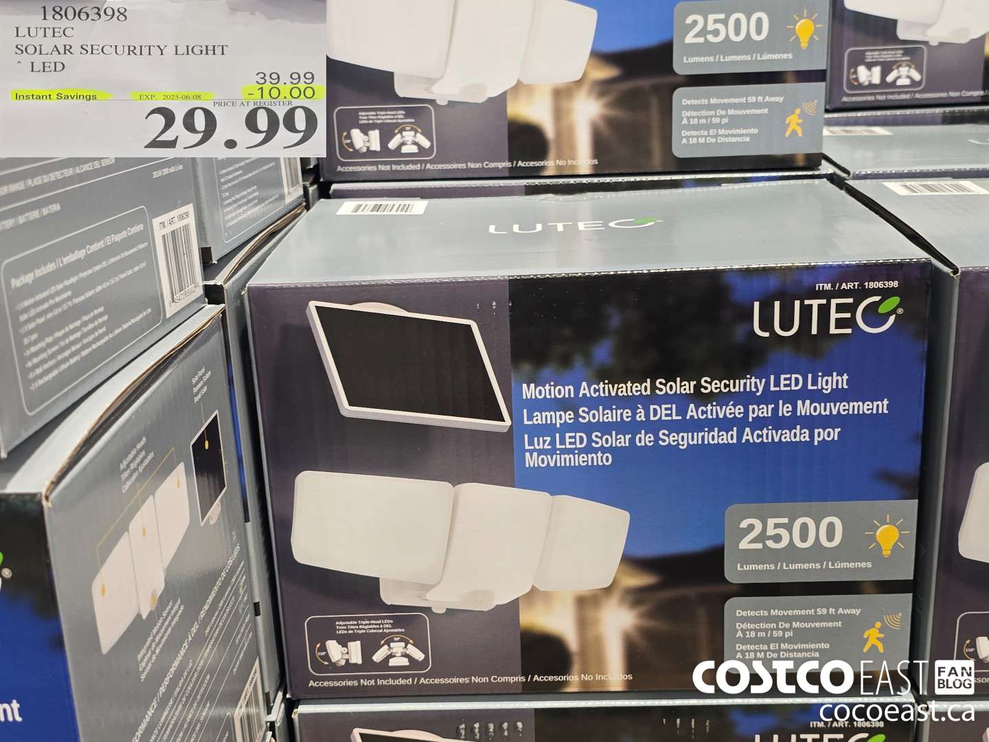 1806398 LUTEC SOLAR SECURITY LIGHT LED ($10.00 INSTANT SAVINGS EXPIRES ON 2025-06-08) $29.99