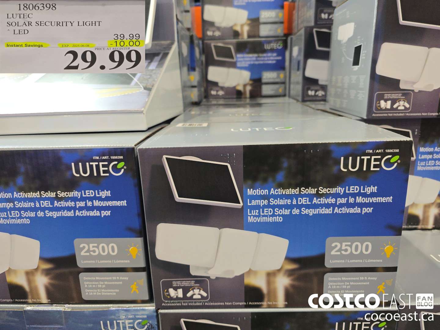 1806398 LUTEC SOLAR SECURITY LIGHT LED ($10.00 INSTANT SAVINGS EXPIRES ON 2025-06-08) $29.99