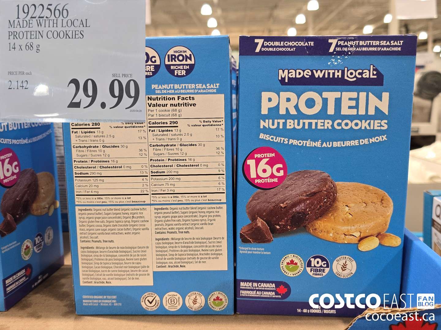 1922566 MADE WITH LOCAL PROTEIN COOKIES 14 x 68 g $29.99