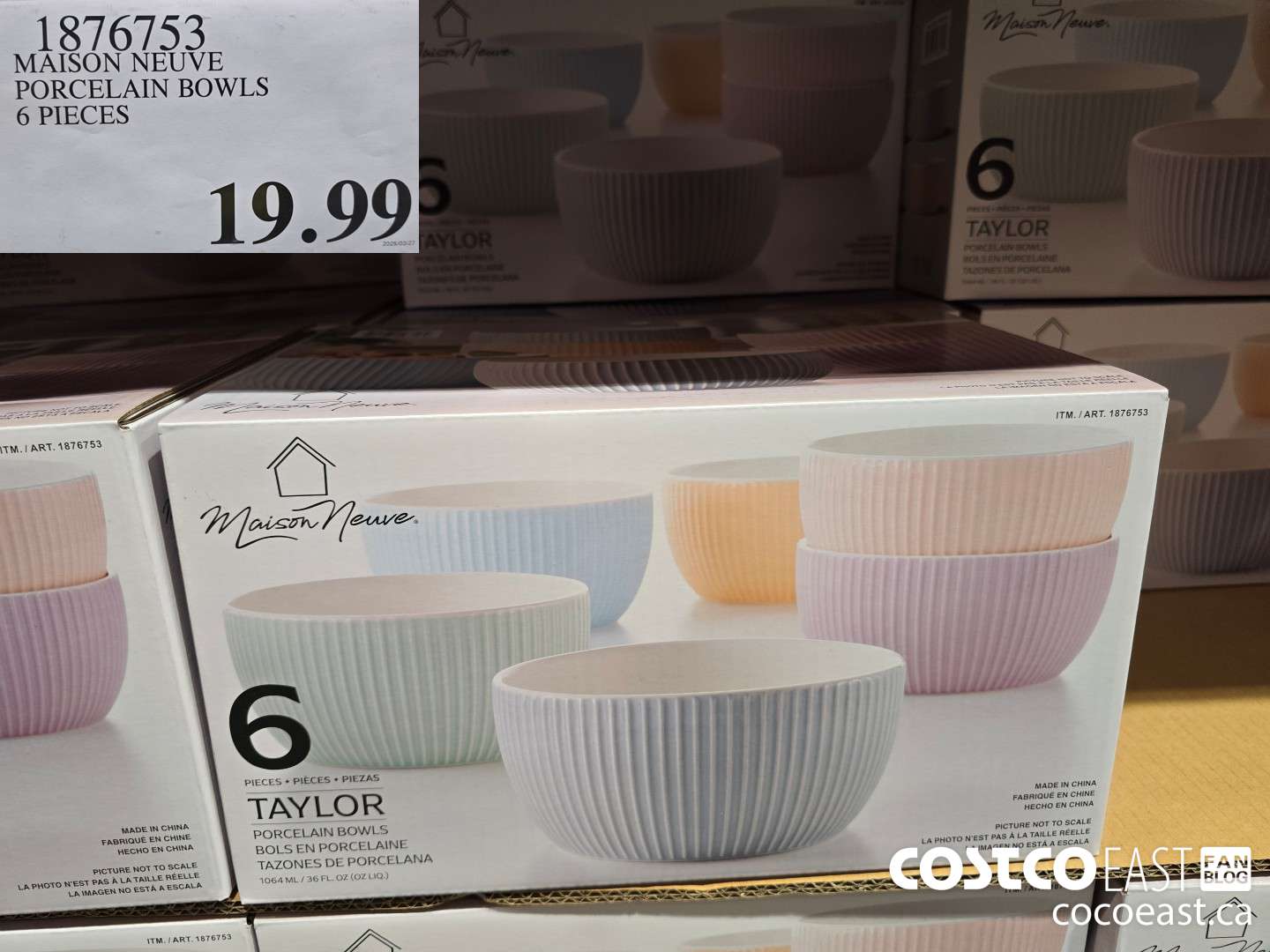 1876753 MAISON NEUVE PORCELAIN BOWLS 6 PIECES $19.99