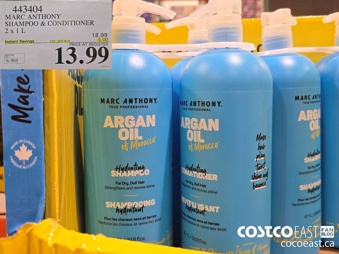 443404 MARC ANTHONY SHAMPOO & CONDITIONER 2 X 1L ($5.00 INSTANT SAVINGS EXPIRES ON 2025-06-01) $13.99