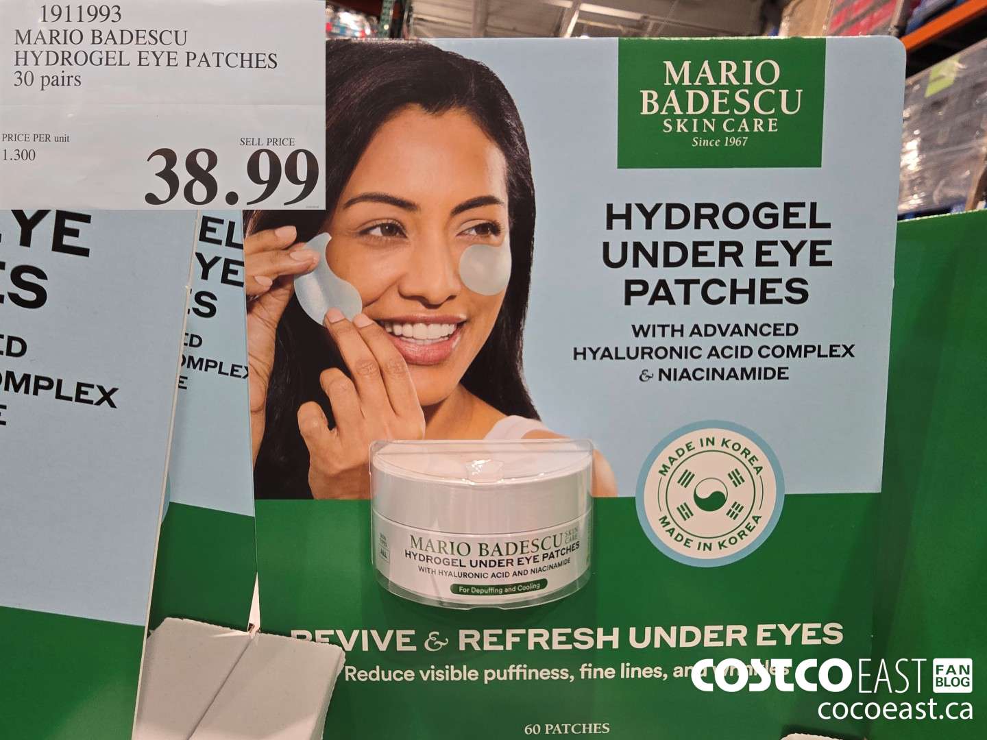 1911993 MARIO BADESCU HYDROGEL EYE PATCHES 30 pairs $38.99