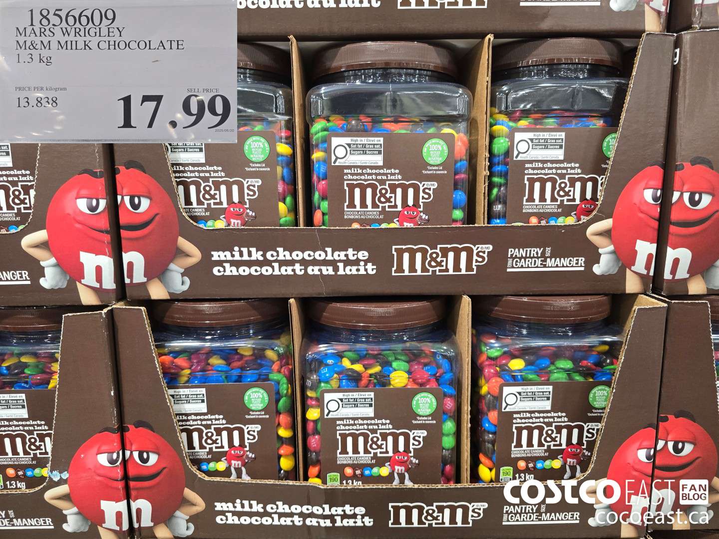 1856609 MARS WRIGLEY M&M MILK CHOCOLATE 1.3 KG $17.99