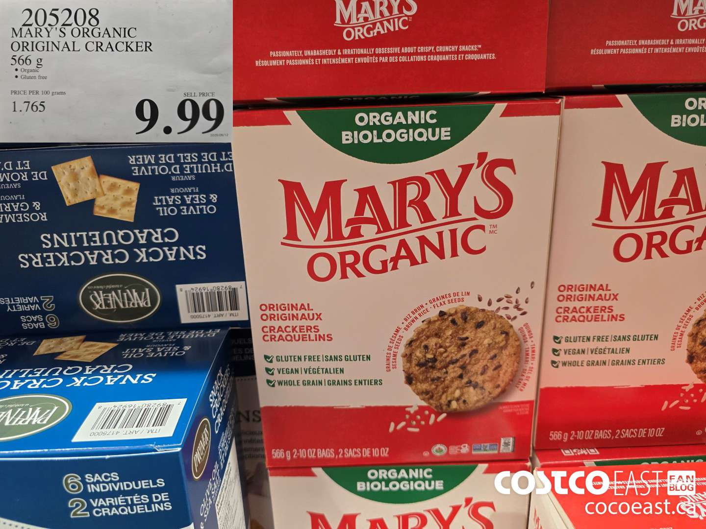 205208 MARY'S ORGANIC ORIGINAL CRACKER 566 G $9.99