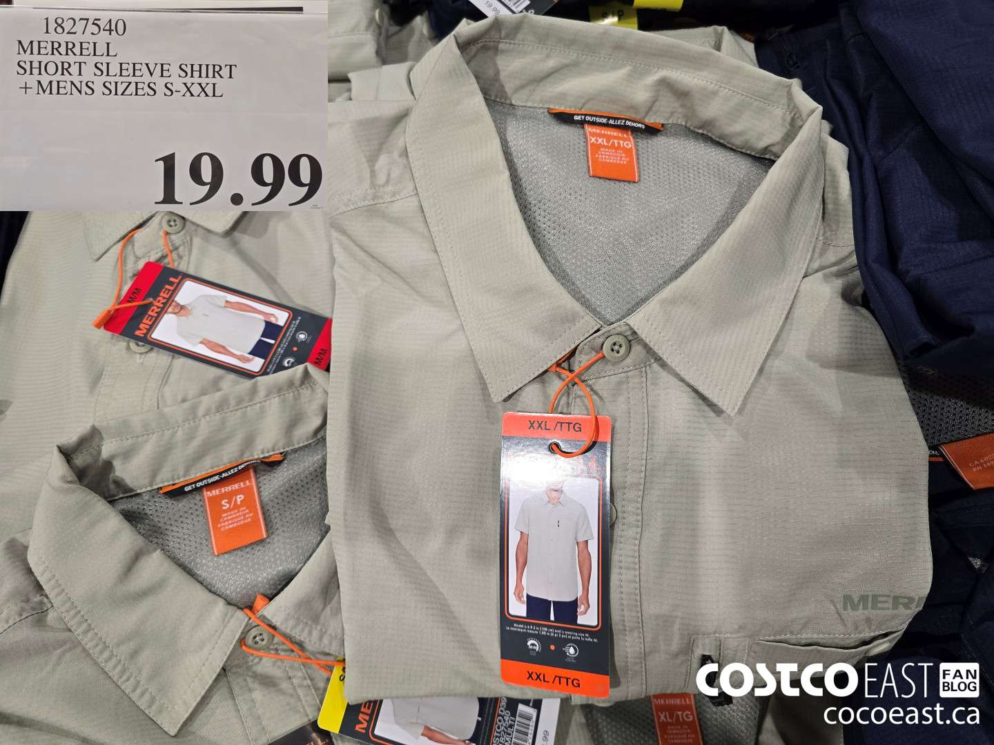 1827540 MERRELL SHORT SLEEVE SHIRT + MENS SIZES S-XXL $19.99