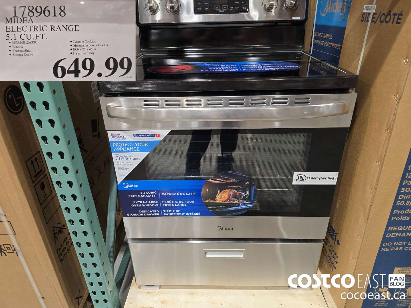 1789618 MIDEA ELECTRIC RANGE 5.1 CU.FT $649.99
