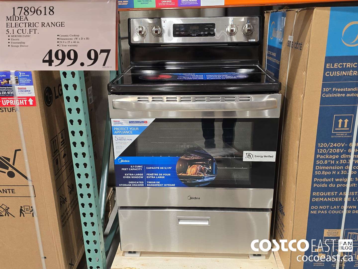 1789618 MIDEA ELECTRIC RANGE 5.1 CU.FT $499.97