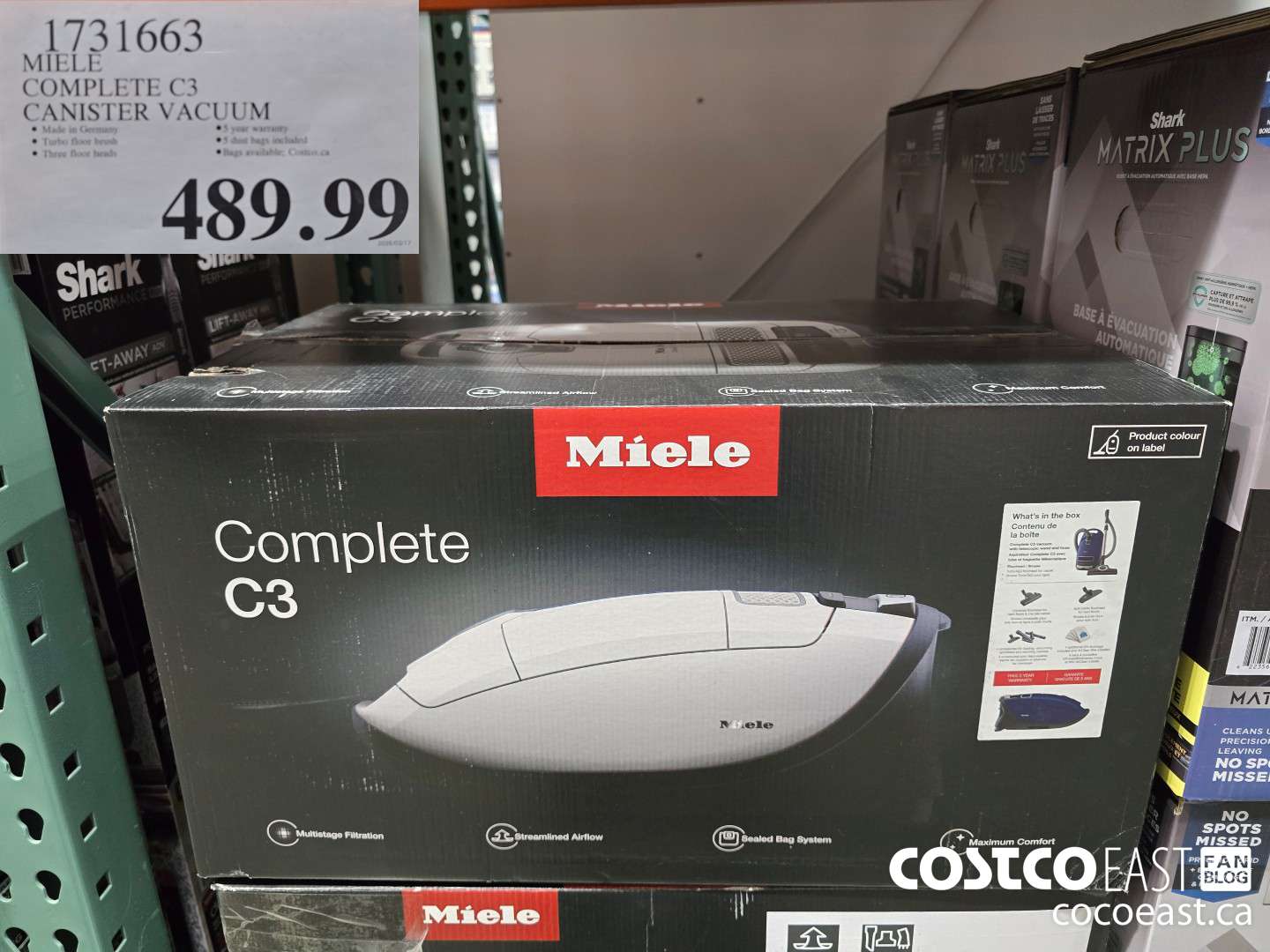 1731663 MIELE COMPLETE C3 CANISTER VACUUM $489.99