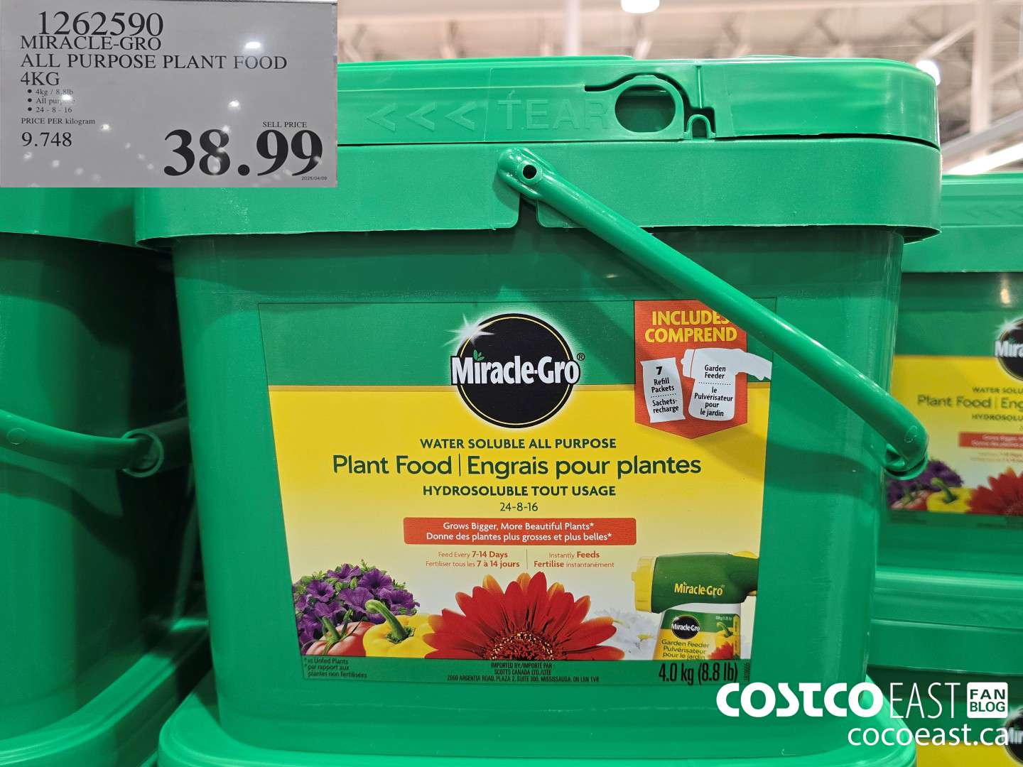 1262590 MIRACLE-GRO ALL PURPOSE PLANT FOOD 4KG $38.99