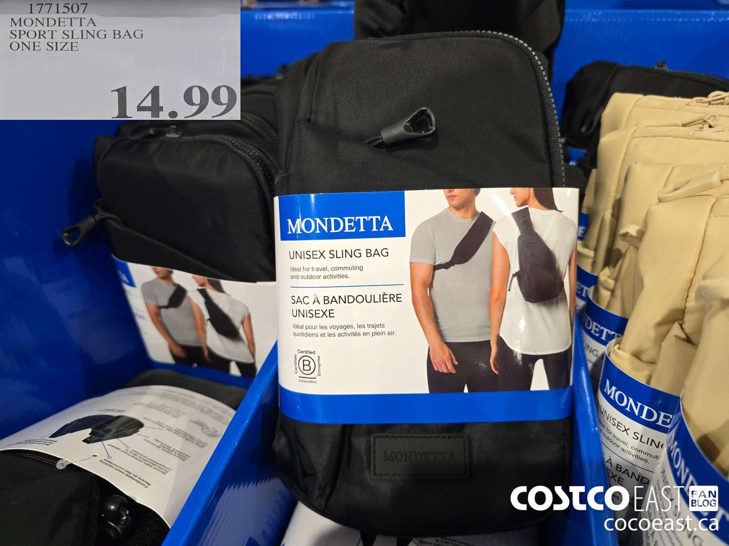 1771507 MONDETTA SPORT SLING BAG ONE SIZE $14.99