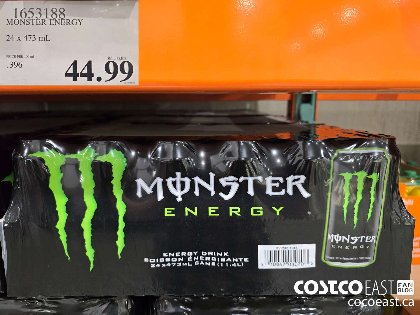 1653188 MONSTER ENERGY 24 x 473 mL $44.99