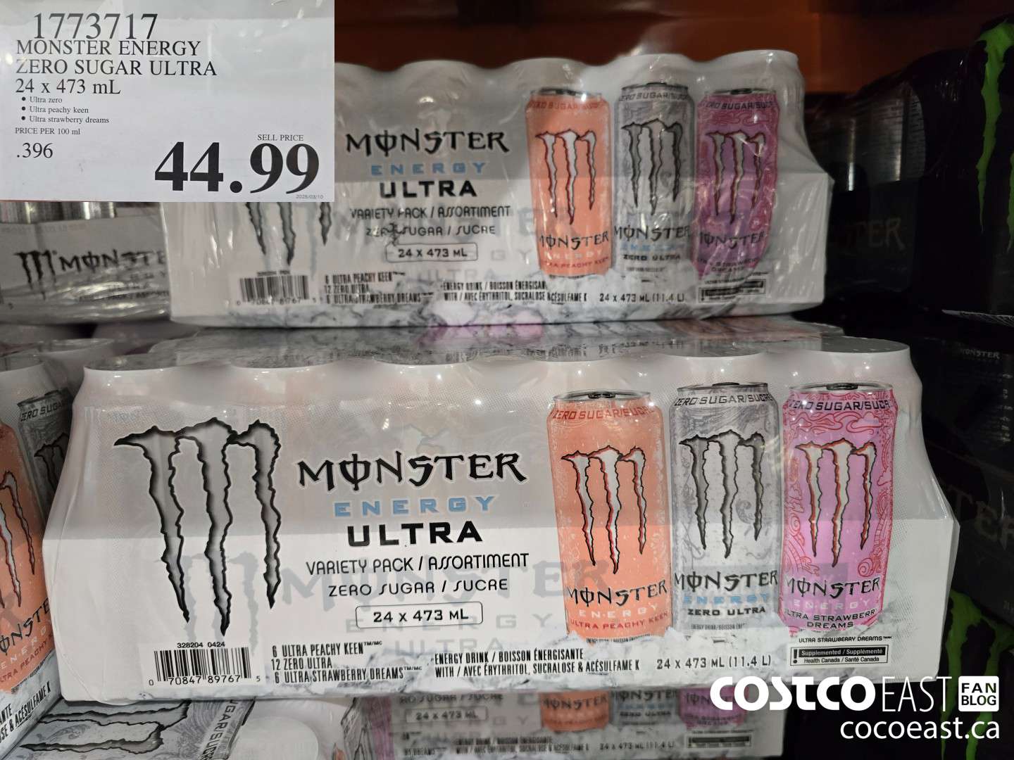 1773717 MONSTER ENERGY ZERO SUGAR ULTRA 24 X 473 ML $44.99