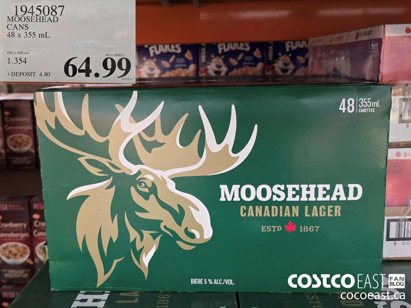 1945087 MOOSEHEAD CANS 48 x 355 mL $64.99