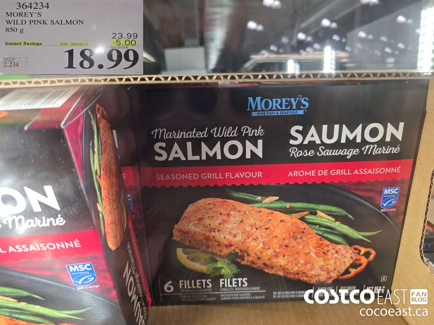 364234 MOREY'S WILD PINK SALMON 850 g ($5.00 INSTANT SAVINGS EXPIRES ON 2025-05-11) $18.99