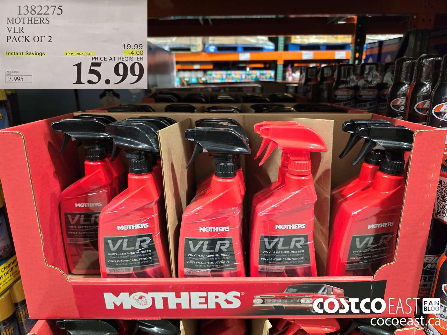 1382275 MOTHERS VLR CAR CLEANER PACK OF 2 ($4.00 INSTANT SAVINGS EXPIRES ON 2025-06-01) $15.99