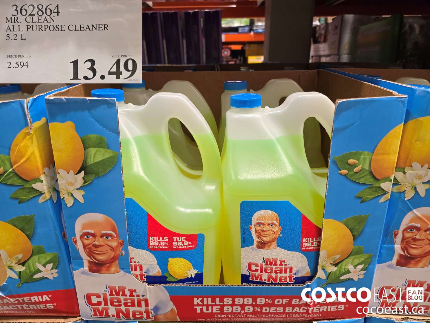 362864 MR. CLEAN ALL PURPOSE CLEANER 5.2 L $13.49