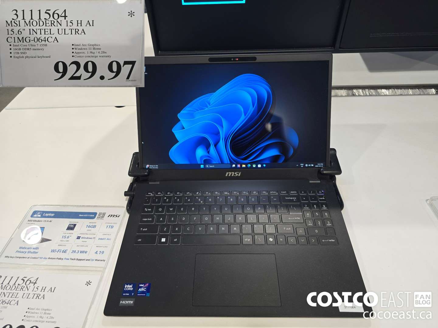 3111564 MSI MODERN 15 H Al 15.6