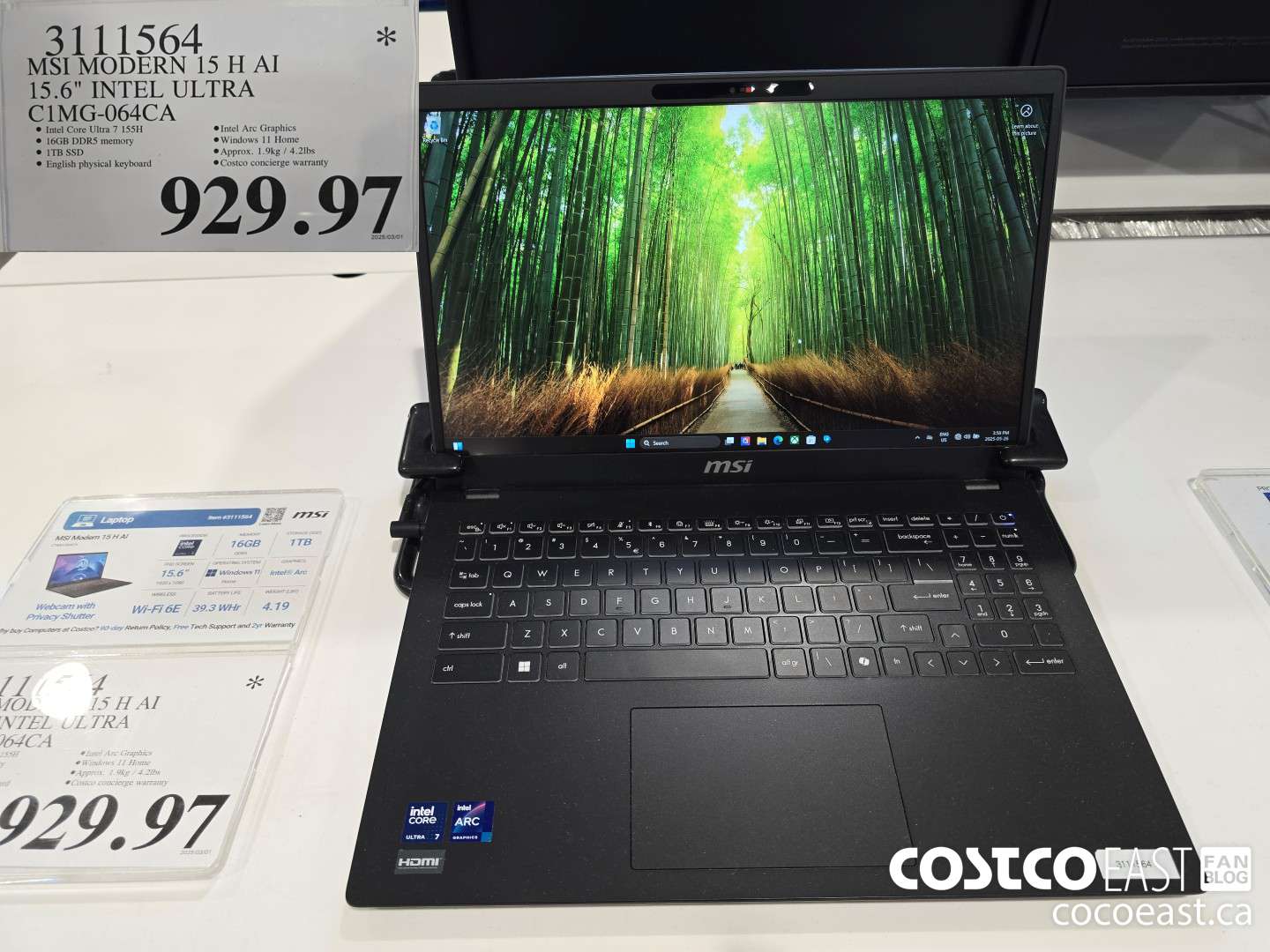 3111564 MSI MODERN 15 H Al 15.6