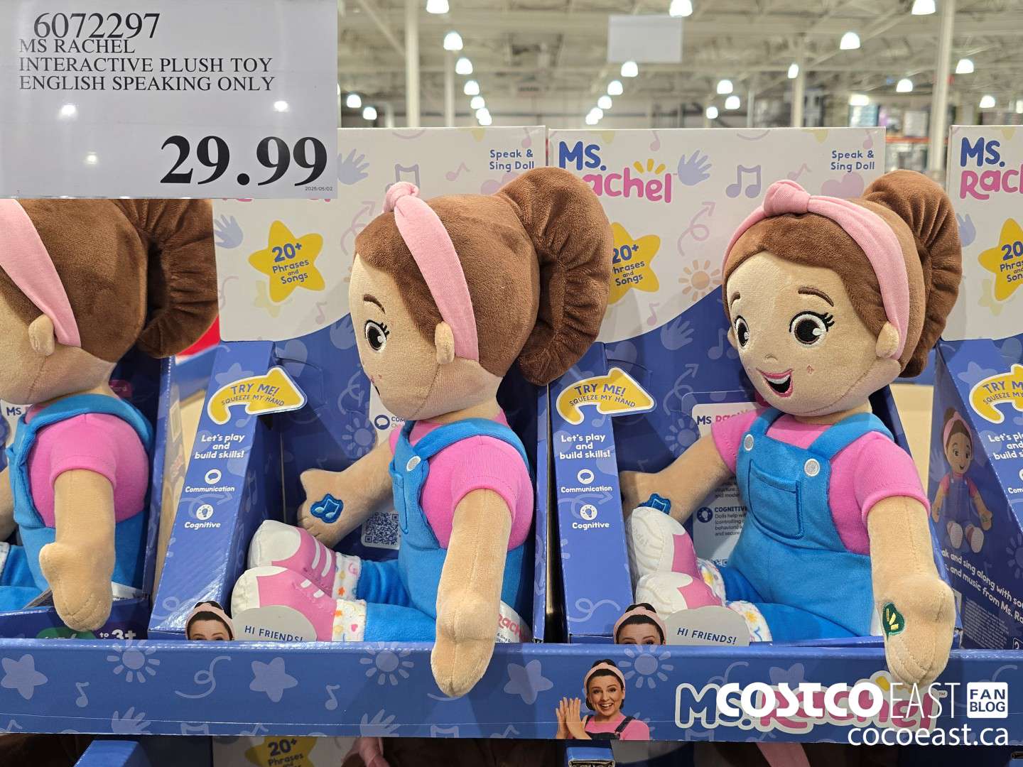 6072297 MS RACHEL INTERACTIVE PLUSH TOY ENGLISH SPEAKING ONLY $29.99