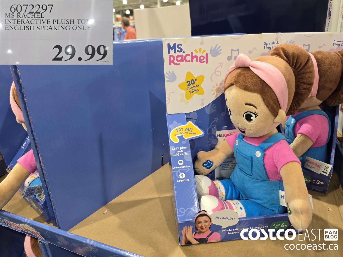 6072297 MS RACHEL INTERACTIVE PLUSH TOY ENGLISH SPEAKING ONLY $29.99