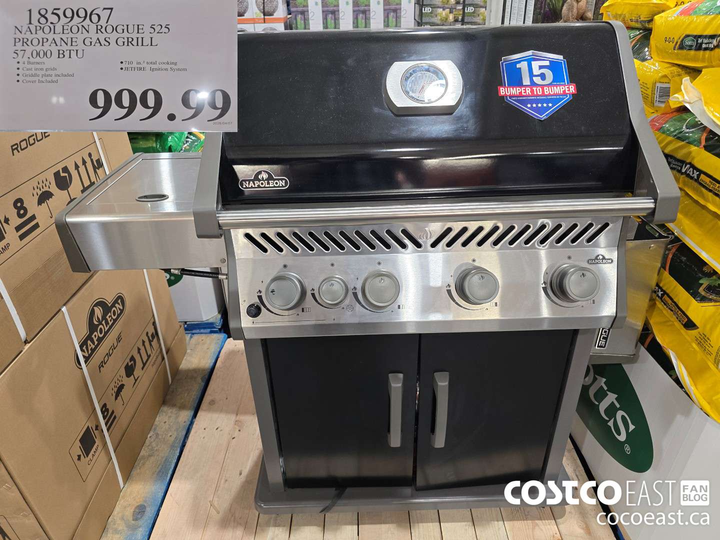 1859967 NAPOLEON ROGUE 525 PROPANE GAS GRILL 57,000 BTU $999.99