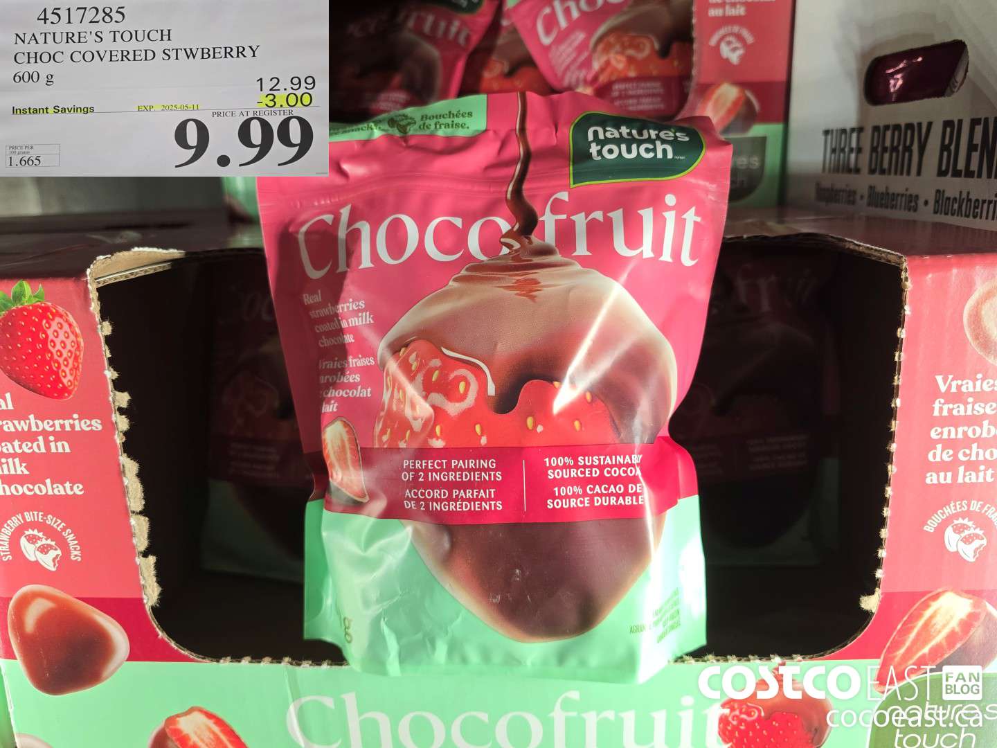 4517285 NATURE'S TOUCH CHOC COVERED STWBERRY 600 g ($3.00 INSTANT SAVINGS EXPIRES ON 2025-05-11) $9.99