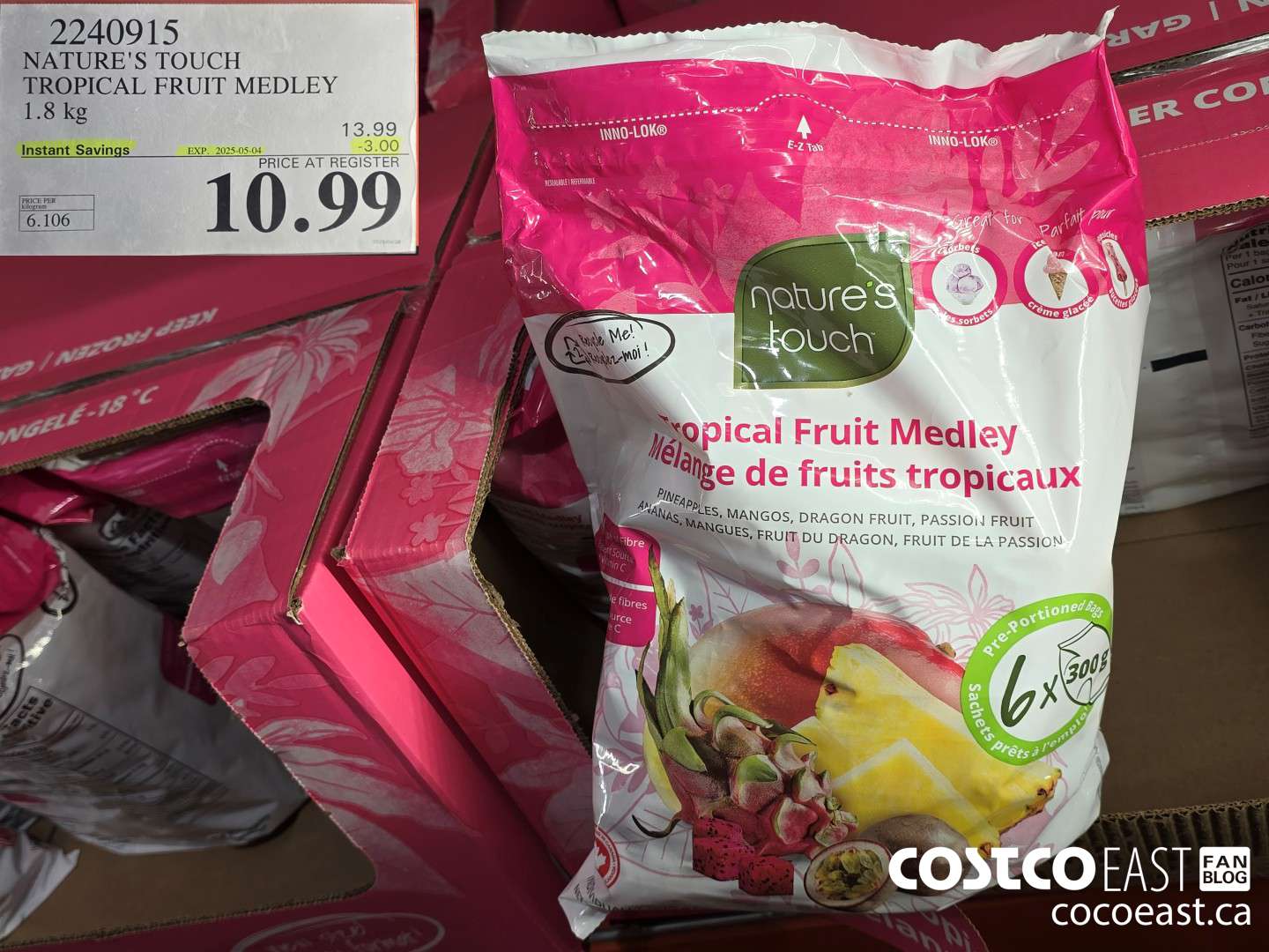 2240915 NATURE'S TOUCH TROPICAL FRUIT MEDLEY 1.8 kg ($3.00 INSTANT SAVINGS EXPIRES ON 2025-05-04) $10.99