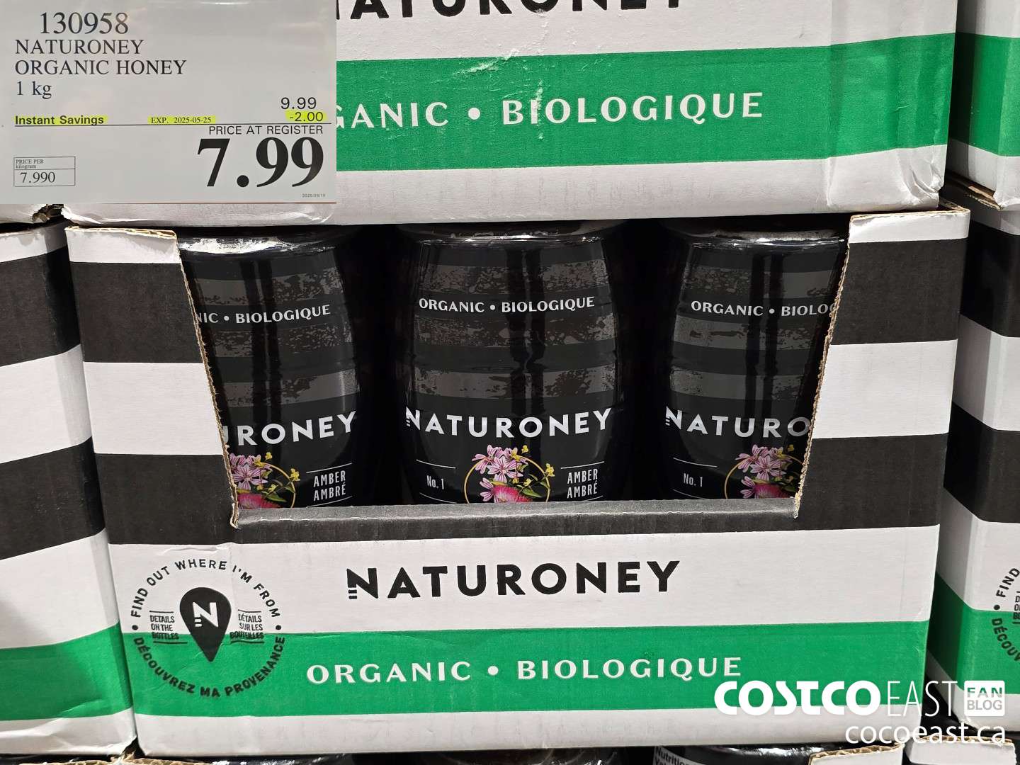 130958 NATURONEY ORGANIC HONEY 1 KG ($2.00 INSTANT SAVINGS EXPIRES ON 2025-05-25) $7.99
