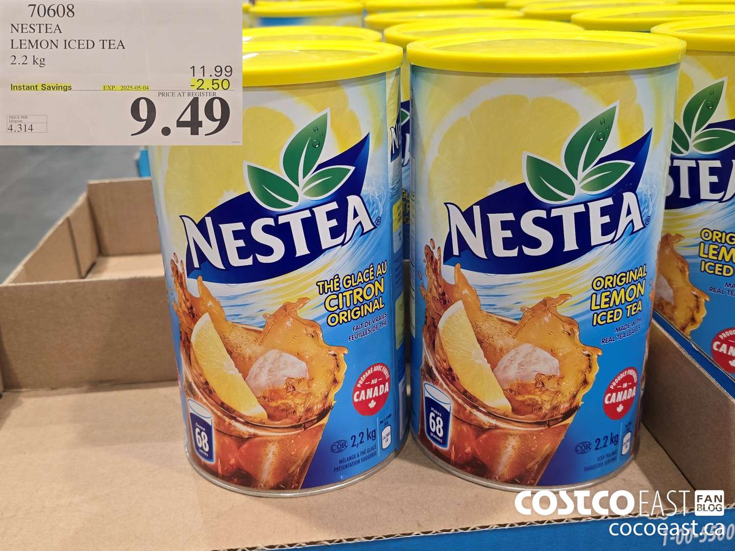 70608 NESTEA LEMON ICED TEA 2.2 KG ($2.50 INSTANT SAVINGS EXPIRES ON 2025-05-04) $9.49